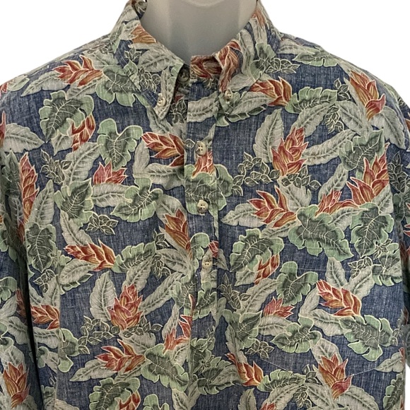 TORI RICHARD Floral Aloha Hawaiian Reverse Shirt Men 2XL XXL - Picture 2 of 7